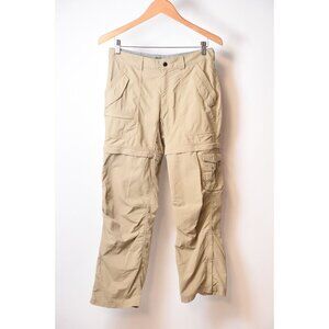 EMS Women Khaki Beige Convertible Zip-Off Hiking Pants Short Size 6 Small